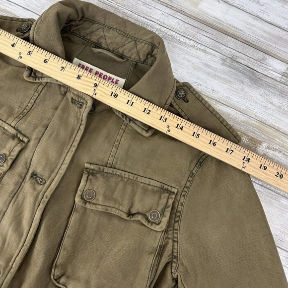 NWT Free People Not Your Brothers Surplus Military Jacket Army Green Women Small - Picture 13 of 16